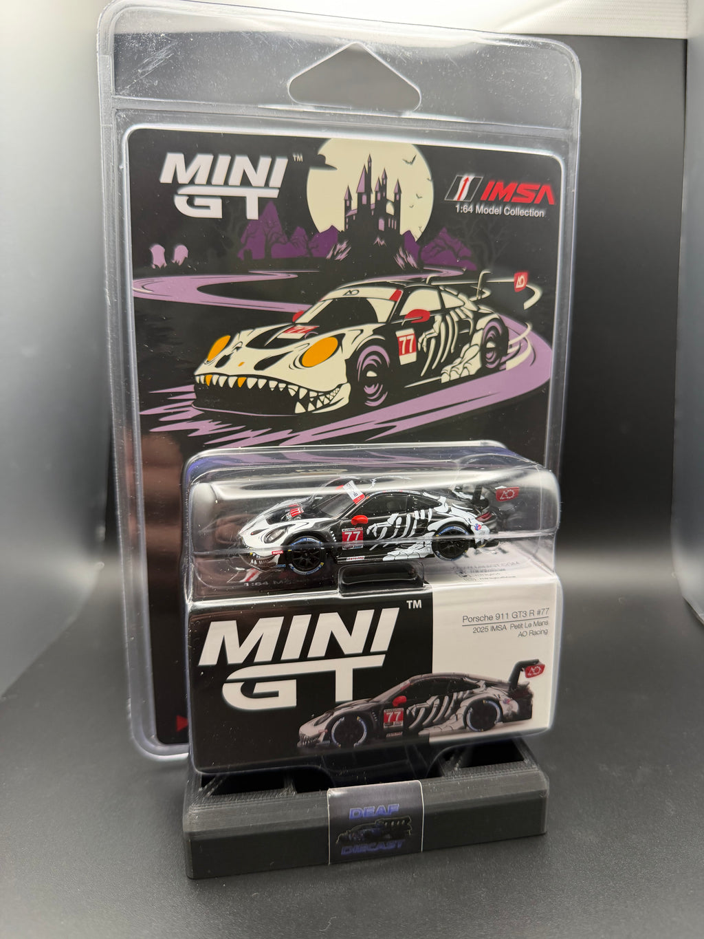 Mini GT Porsche 911 GT3 R “Skeleton Rexy” AO PACKAGING EXCLUSIVE #1143