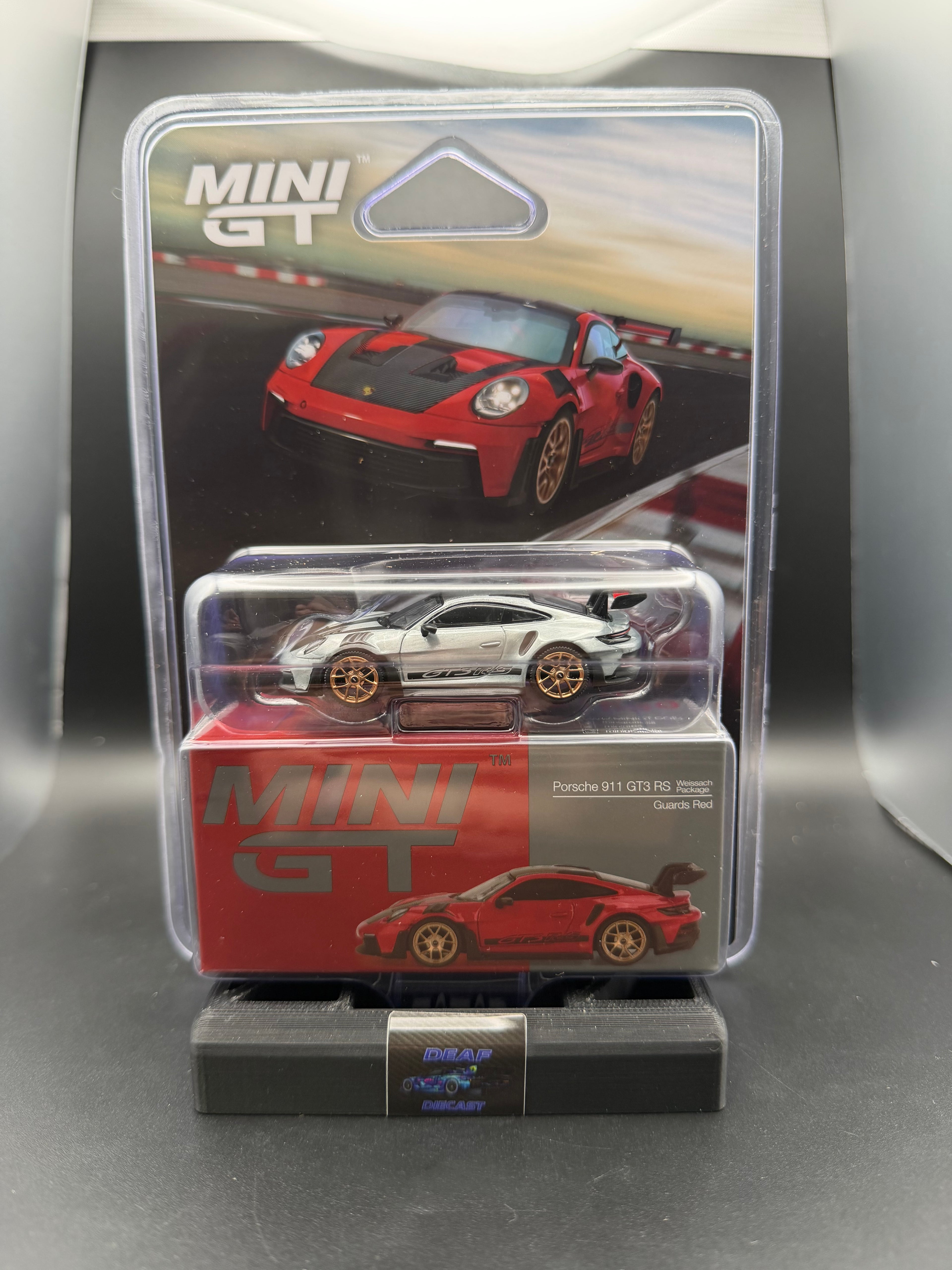 Mini GT Porsche 911 GT3RS Weissach Package- Guards Red CHASE #1060